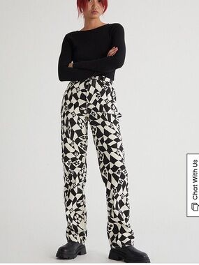 PacSun Monochrome Patterned Pants